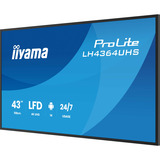 iiyama ProLite LH4364UHS-B1AG 43" 4K Ultra HD Public Display Zwart, HDMI, LAN, WiFi, Audio, USB, Android 14