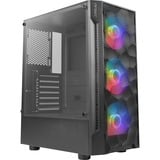 Antec NX260 midi tower behuizing Zwart | 3x USB-A | RGB | Tempered Glass