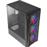 Antec NX260 midi tower behuizing Zwart | 3x USB-A | RGB | Tempered Glass