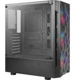 Antec NX260 midi tower behuizing Zwart | 3x USB-A | RGB | Tempered Glass