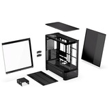 ENDORFY Aquarius 8000 Flex showcase behuizing Zwart | 2x USB-A | 1x USB-C | Tempered Glass