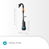 GARDENA Accu Regentonpomp 2400 ComfortAutomatic 18V P4A Gebruiksklare set incl. accu en oplader Donkergrijs/zwart, 14605-20 | Pomp | Accu | Oplader | Buis en aansluiting