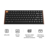 Keychron K3 Max SE QMK Wireless Custom Mechanical Keyboard, toetsenbord Zwart/houtkleur, US lay-out, Keychron Milk POM Brown, 75%, RGB, Hot swap, 2.4 GHz / Bluetooth 5.3 / USB-C