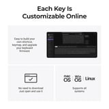 Keychron K3 Max SE QMK Wireless Custom Mechanical Keyboard, toetsenbord Zwart/houtkleur, US lay-out, Keychron Milk POM Brown, 75%, RGB, Hot swap, 2.4 GHz / Bluetooth 5.3 / USB-C