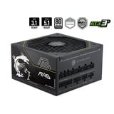 MSI MAG A1200PLS PCIE5 modulaire 1200 watt voeding  Zwart, 1x 12V-2x6, 4x PCIe, 1x 12V-2x6, 4x PCIe