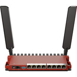 MikroTik L009UiGS-2HaxD-IN router Donkerrood, Qualcomm IPQ-5018 CPU, PoE, SFP, WiFi 6