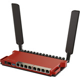 MikroTik L009UiGS-2HaxD-IN router Donkerrood, Qualcomm IPQ-5018 CPU, PoE, SFP, WiFi 6