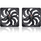 Noctua NF-A14x25 G2 PWM Sx2-PP chromax.black case fans Zwart, 2 stuks, 140 x 140 x 25 mm