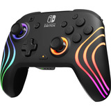 PDP Nintendo Switch Black Afterglow Wave Wireless Controller With Motion Zwart, Nintendo Switch, Nintendo Switch- OLED model, Nintendo Switch lite