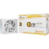 Seasonic Core GX-750-V2-WHITE modulaire 750 watt voeding  Wit, 1x 12V-2x6, 2x PCIe