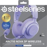 SteelSeries Arctis Nova 3P Wireless over-ear gaming headset Lavendel, 2.4 GHz / Bluetooth 5.3, Pc, PlayStation 5, PlayStation 4, Switch