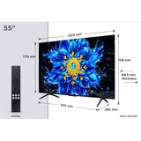 TCL 55QLED810L Mini LED 4K Ultra HD Smart TV 55" Zwart, 4x HDMI, USB-A, LAN, WiFi 5, BlueTooth