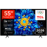 TCL 55QLED810 4K Ultra HD Smart TV 55" Ultra HD QLED Zwart, 4x HDMI, USB-A, LAN, WiFi, BlueTooth