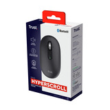Trust Seron Draadloze Muis Slank Hyperscrollwiel Zwart, 1000-3200 Dpi, 2.4GHz, Bluetooth