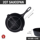 Victoria Sauspot 1,9 liter, Ø20 cm, Seasoned kookpan Zwart, Color packaging