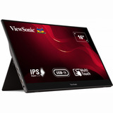 ViewSonic USB-C Multi-Touch Portable Monitor TD1655 16" Zwart, 1x Mini HDMI, 2x USB-C