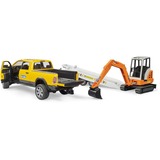 bruder RAM verhuur service met minigraafmachine Modelvoertuig 02546