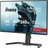 iiyama G-Master Red Eagle GB2471HSU-B1 23.8" gaming monitor Zwart, 240Hz, HDMI, DisplayPort, Audio, USB-C, NVIDIA G-Sync