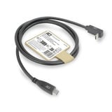 ACT Connectivity USB 3.2 USB-C (recht) naar USB-C (omhoog/omlaag haaks) kabel Zwart, 10 Gbit/s, 60W, 0,5 meter
