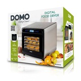 Domo Digitale voedseldroger DO354VD Inox/zwart, 8 lagen