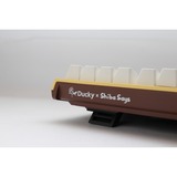 Ducky One 2 x Shiba Says, toetsenbord Geel/wit, US lay-out, Cherry MX Brown, RGB leds, MDA Profile PBT Dye-sub