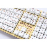 Ducky One 2 x Shiba Says, toetsenbord Geel/wit, US lay-out, Cherry MX Brown, RGB leds, MDA Profile PBT Dye-sub