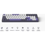 Iqunix F97 Lavandin Wireless Mechanical Keyboard, gaming toetsenbord Lavendel, US lay-out, IQUNIX Moonstone, RGB leds, 96%, Hot-swappable, PBT, 2.4GHz | Bluetooth 5.1 | USB-C