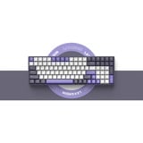 Iqunix F97 Lavandin Wireless Mechanical Keyboard, gaming toetsenbord Lavendel, US lay-out, IQUNIX Moonstone, RGB leds, 96%, Hot-swappable, PBT, 2.4GHz | Bluetooth 5.1 | USB-C