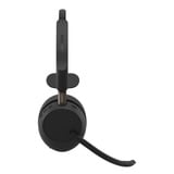 Jabra Evolve3 65 UC on-ear headset Zwart, USB-A with Dongle, Bluetooth 5.3