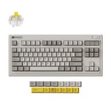 Keychron R3-M4 QMK Wireless Mechanical Keyboard Grijs, US lay-out (QWERTY), Keychron Super Banana, 80% (TKL)	, RGB, Cherry PBT, Hot swap, 2.4 GHz / Bluetooth 5.3 / USB-C