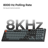 Keychron V6W-D4 8K QMK Wired Custom Mechanical Keyboard Zwart, US lay-out (QWERTY), Keychron Super Banana, 100%, RGB leds, Double-shot PBT, hot swap, 8K, Knop