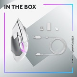 Logitech G502 X PLUS LIGHTSPEED gaming muis Wit, 100 - 25.600 dpi, RGB leds