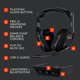 Logitech G Astro A50 LIGHTSPEED over-ear gaming headset Zwart, Basisstation (Gen 5), Pc, Xbox, PS5, Nintendo Switch, Bluetooth / USB-C