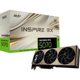 MSI GeForce RTX 5070 12G INSPIRE 3X OC grafische kaart 3x DisplayPort, 1x HDMI