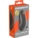 SteelSeries Rival 3 Wireless Gen 2 gaming muis Zwart, 18.000 dpi, RGB, 2.4GHz / Bluetooth 5.0
