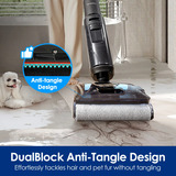 Tineco FLOOR ONE S7 Stretch Steam Stofzuiger met Dweilfunctie nat- en droogzuiger Zwart