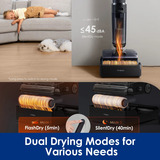 Tineco FLOOR ONE S7 Stretch Steam Stofzuiger met Dweilfunctie nat- en droogzuiger Zwart