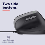 Trust Bayo II Ergonomische muis Zwart, 800 dpi - 2.400 dpi