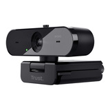 Trust Taxon QHD Webcam Zwart, Autofocus | dubbele microfoon | privacyfilter