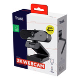 Trust Taxon QHD Webcam Zwart, Autofocus | dubbele microfoon | privacyfilter