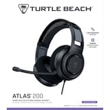 Turtle Beach Atlas 200 bekabelde gamingheadset over-ear gaming headset Zwart, Pc, PlayStation 4, PlayStation 5, Xbox, Smartphone
