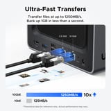 UGREEN DXP4800 Plus incl. 4x WD Red Plus 4 TB harde schijf nas Grijs, 1x 2,5GbE, 1x 10GbE, HDMI, USB-C