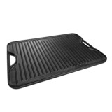 Victoria Omkeerbare Bakplaat 50 x 35 cm, Seasoned grillplaat Zwart, Color packaging