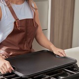 Victoria Omkeerbare Bakplaat 50 x 35 cm, Seasoned grillplaat Zwart, Color packaging