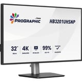 iiyama ProGraphic HB3201UHSNP-B1 31.5" 4K Ultra HD monitor Zwart (mat), 1x DisplayPort, 1x HDMI, 2x USB-C, 3x USB-A, 1x RJ-45