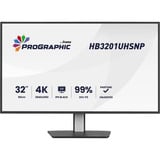 iiyama ProGraphic HB3201UHSNP-B1 31.5" 4K Ultra HD monitor Zwart (mat), 1x DisplayPort, 1x HDMI, 2x USB-C, 3x USB-A, 1x RJ-45