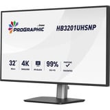 iiyama ProGraphic HB3201UHSNP-B1 31.5" 4K Ultra HD monitor Zwart (mat), 1x DisplayPort, 1x HDMI, 2x USB-C, 3x USB-A, 1x RJ-45