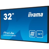 iiyama ProLite LE3241S-B1 32" Public Display Zwart, VGA, HDMI, LAN, Audio, USB 