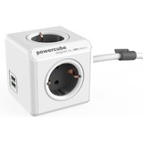 Allocacoc PowerCube | Extended USB | stekkerdoos stekkerdoos Wit/grijs