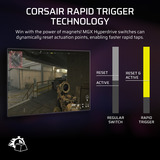 Corsair VANGUARD PRO 96 RGB mechanisch gaming toetsenbord Zwart, US lay-out (QWERTY), Corsair MGX, 96%, RGB, Keycaps PBT double-shot, ABS single-shot, Hot-swap